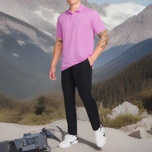 New Nike Dri Fit Golf Polo Shirt Mens Light Purple